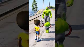 GTA 5  LITTLE HULK MOTHER GIVES A SURPRISE TO HIS BABY LITTLE HULK 😄  shots viralvideocartoon [upl. by Marieann]