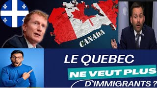 FIN DE L’IMMIGRATION AU QUÉBEC🇨🇦 DES MESURES POUR RÉDUIRE LE SEUIL D’IMMIGRATION [upl. by Happ190]