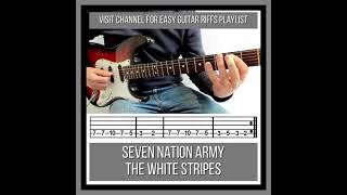 Easy Guitar Riffs  Seven Nation Army TAB  The White Stripes  How to Play Seven Nation Army [upl. by Jolenta]