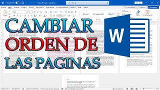 Cómo CAMBIAR orden de las PAGINAS en WORD fácil y rápido [upl. by Ontine]