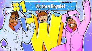 MY FIRST VICTORY ROYALE wBasically amp 407  Fortnite Battle Royale  runJDrun [upl. by Gad]