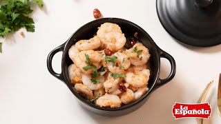 Receta Paso a Paso GAMBAS AL AJILLO 🍤 al Estilo Español  Cómo Hacerlas en SARTÉN [upl. by Kalli]