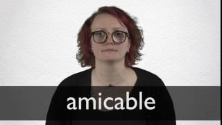 How to pronounce AMICABLE in British English [upl. by Arob]