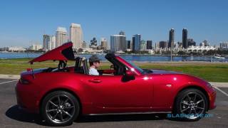 2017 Mazda MX5 Miata RF retractable hardtop roof demo [upl. by Haile]