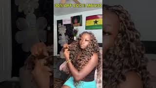 👏How To Make Boho Knotless Braids  Chocolate Brown Braids Hairstyle Tutorial mybraidedwig [upl. by Kitrak]