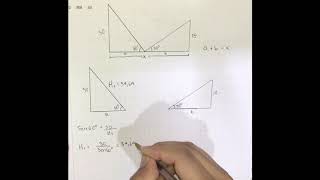 Calcular base de dos triángulos trigonometría [upl. by Carley]