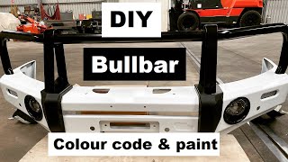 DIY  Bullbar painting  Ironman Deluxe Bullbar for Ford Ranger with techpack [upl. by Darton]