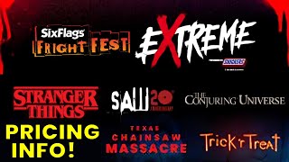 NEW Pricing Details for Six Flags Fright Fest Extreme in 2024 [upl. by Jaynell]