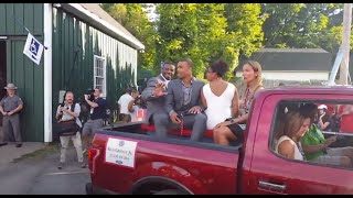 Ken Griffey Jr at the Baseball Hall of Fame Parade in Cooperstown NY [upl. by Eenoj]