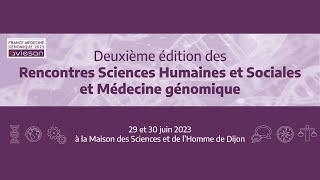 Rencontres SHS et médecine génomique 2023  Introduction et PFMG2025 [upl. by Llenrod356]