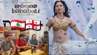 EPIC Honest Reaction of Foreigners to Bahubalis Dhivara Song bahubali prabhas [upl. by Nirhtak]