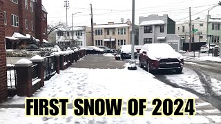 First New York Snow of 2024 [upl. by Mharba]