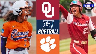 1 Oklahoma v 16 Clemson AMAZING GAME  Super Regional Game 2  2023 College Softball Highlights [upl. by Assirek]