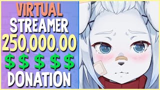 V Tuber Bungotaiga Gets 250k Top Donation [upl. by Nnadroj]