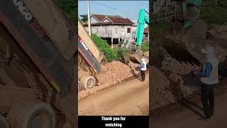 Unexpected Dump Truck 255T Stuck In Mud While Turn Back To Unloading Soil For Road Foundation [upl. by Orth]