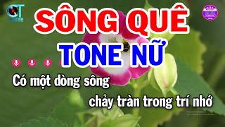 Karaoke Sông Quê Tone Nữ  Em  Nhạc Sống Mới Hay  Tạp Hóa Karaoke [upl. by Jacklin]