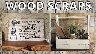 FARMHOUSE DECOR  SCRAP WOOD DIYS [upl. by Aidnama400]