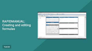 RapidManual Tutorial How to create and edit formulas [upl. by Ystap]