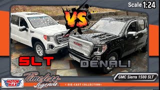 124 Scale GMC Sierra Denali Vs SLT By MotorMax Diecast diecast modelcars motormax [upl. by Seidel]