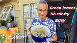 Laing Fresh Taro Stalks and Leaves Stewed in Coconut Milk [upl. by Arretak606]