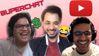 Funny Superchat ft Anupam Mittal Rohan Joshi and Tanmay Bhat [upl. by Aihsirt176]