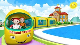 School Train Toy Factory School  Choo Choo Toy Trains Trains for Kids Cartoon Поезд для детей [upl. by Ludlew155]