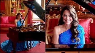 Princess of Wales Kate Middleton playing piano at Eurovision final [upl. by Alyk]