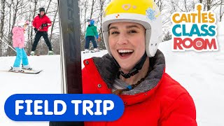 Lets Learn Winter Sports  Caities Classroom Field Trips  Snowy Outdoor Fun for Kids [upl. by Joshuah434]