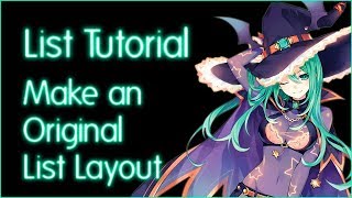 How to make an original CSS list layout MyAnimeList tutorial [upl. by Iyre637]