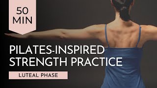 Luteal PilatesInspired Mat Practice for Grounded Strength [upl. by Aicilaf]