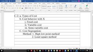 C 2 Cost Concept amp Estimation by Sharan Shrestha MBS 2nd Semester [upl. by Kylah312]