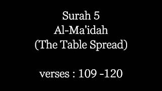 Conversation Between Jesus And Allah  Surah AlMaidah verses 109 120 [upl. by Corty]