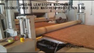 palm fiber thermal bonding mattress production line from qingdao leaf storm [upl. by Kelsi929]