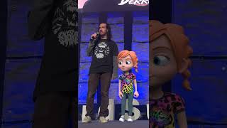 CARTOON ADLEY on ViDSUMMiT STAGE Shonduras amp A for Adley at the BiGGEST Creator Conference [upl. by Adabelle]