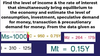 IS LM Model numerical example [upl. by Ennove383]