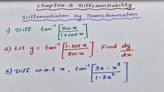 Class 12 Chapter 5 Differentiability part 11Anns LearningHubDifferentiation by transformation [upl. by Milburr395]