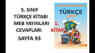 5 Sınıf Türkçe Ders Kitabı Cevapları Sayfa 93 Meb Yayınları 20242025 [upl. by Ned486]