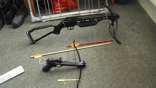 Survival Gear Pistol Crossbows vs Crossbow [upl. by Cara]