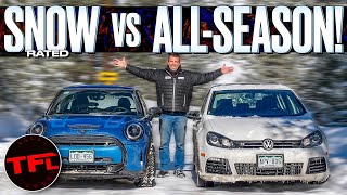 Whats Better In The Snow — AWD with AllSeasons Or FWD With Snowish Tires [upl. by Enymzaj]