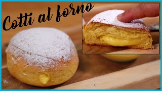 BOMBOLONI AL FORNO Sofficissimi ripieni di Crema Pasticcera [upl. by Nahamas377]