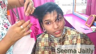 Side Bangs hair cutHow to cut side steps hair cutFront hair cut change face look Seema Jaitly [upl. by Meeks]