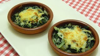 Receta fácil y rápida de acelgas salteadas y gratinadas [upl. by Aurthur]