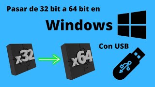 👍 Pasar de Windows 32 bits a 64 con método USB [upl. by Airasor429]