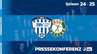 Pressekonferenz TBV Lemgo Lippe  HSG Wetzlar 190924 [upl. by Marco]