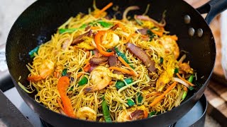 BETTER THAN TAKEOUT  Singapore Noodles Recipe [upl. by Jonme]