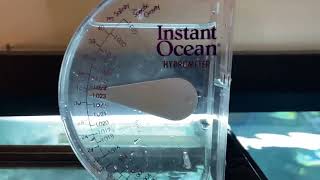 Instant Ocean Hydrometer New Saltwater Tank Salinity Tips [upl. by Attevad]