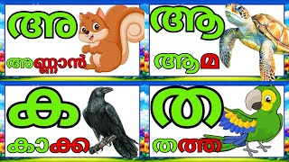 Malayalam alphabet letters swarasharagal vejanasharagal [upl. by Atinrehs]