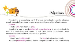 Ch 7 Adjectives English Grammar Class 5 [upl. by Wescott455]