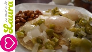 Huevos montados en guisado de tomate♥Desayuno Saludable♥Eggs with green tomatoe♥Healthy Breakfast [upl. by Robbin]