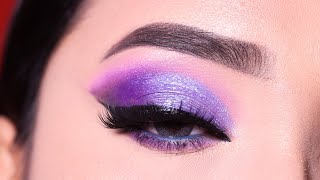 Purple Eyeshadow Look  No GLITTER NO CUT CREASE  Shilpa [upl. by Llertram924]